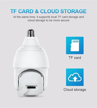 V380 PRO E27 360 Degree LED Light 1080P Wireless Panoramic Home Security WiFi Camera