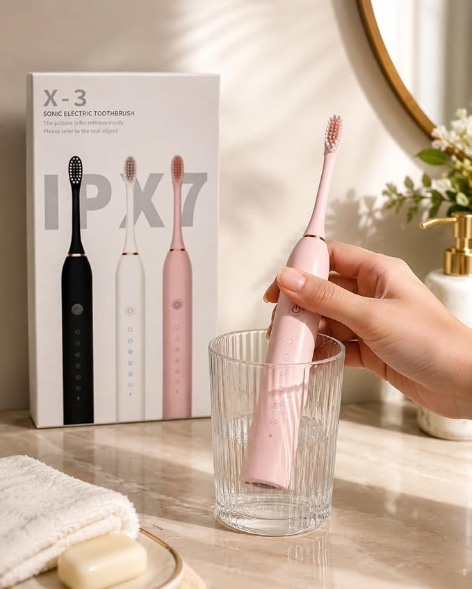 Sonic Electric Toothbrush – Rechargeable 5-Mode Soft Bristle Brush 🪥✨