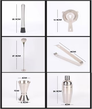 Cocktail Shaker Set Bartender Kit, Bar Set with Bamboo Stand 12 Piece Bartending Tools with Mocktail Recipes Booklet