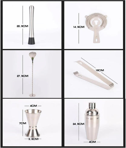 12-Piece Bar Tool Set with Bamboo Stand