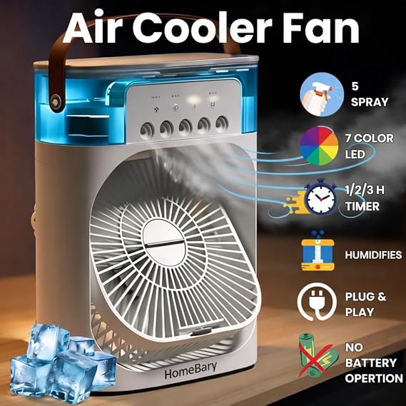 Portable Air Cooler Fan – 3-Speed Evaporative Cooler ❄️💨
