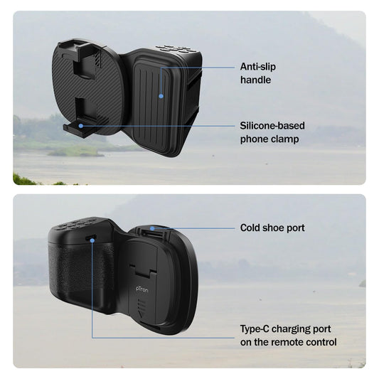 Phone Camera Grip Handle – Bluetooth Remote Shutter