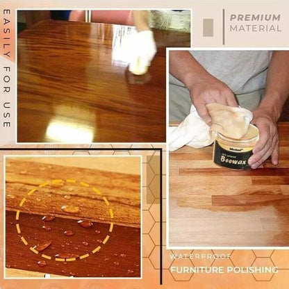 Natural Beeswax Wood Polish – Furniture & Floor Care Wax