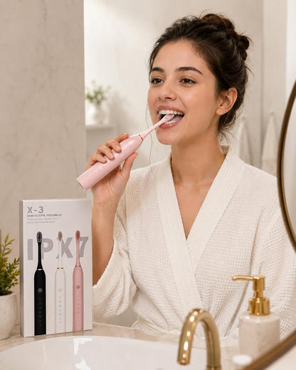 Sonic Electric Toothbrush – Rechargeable 5-Mode Soft Bristle Brush 🪥✨