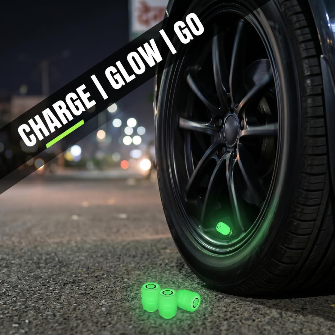 4 Pieces Car Luminous Wheel Tire Valve Led Decor