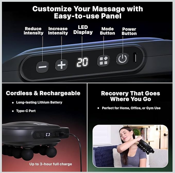 Endzone Supervolt Octacore 8-Head Massage Gun -B💆‍♂️⚡