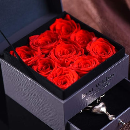 Video Box With 9 Eternal roses