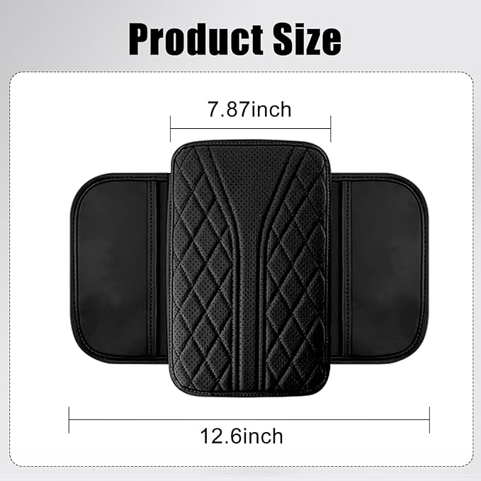 Universal Car Armrest Cover – Anti-Slip Leather Protector