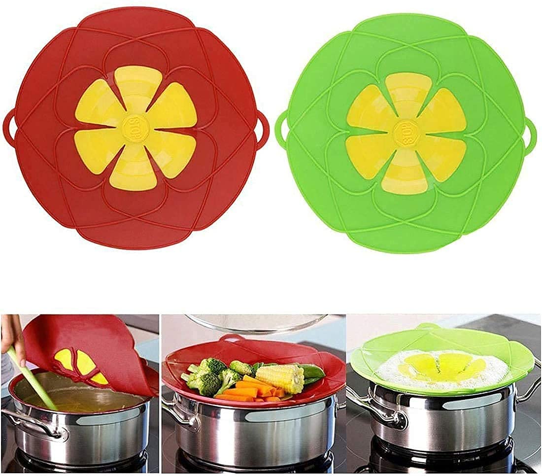 Silicone Spill Stopper Lid – Anti-Boil Over Cooking Cover