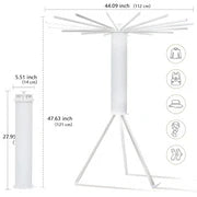 Folding Tripod Clothes Airer – Compact Drying Rack with 16 Rotating Arms, Aluminum, Indoor/Outdoor Use