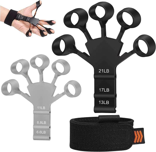 Hand Grip Strengthener - Adjustable Finger Exerciser and Finger Stretcher