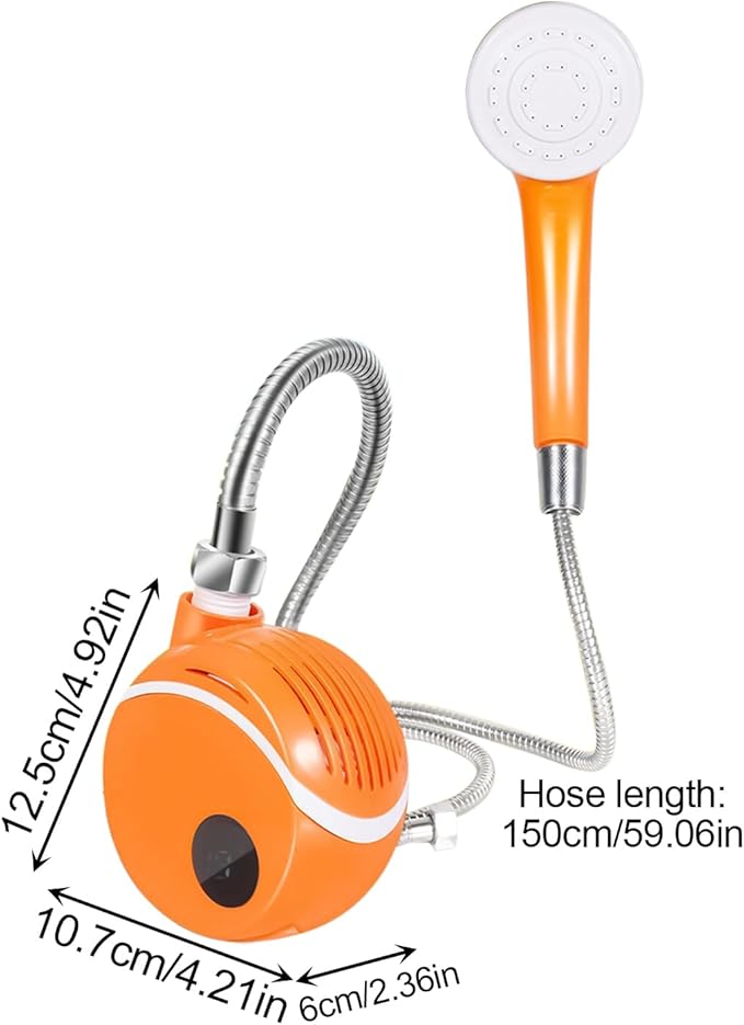 Portable Camping Shower – Rechargeable Digital Display Pump