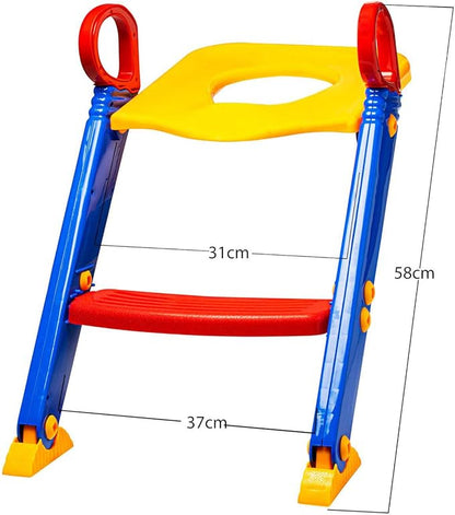 Baby Potty Training Seat – Foldable Toilet Trainer with Ladder