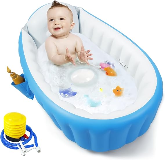 MonBébé Inflatable Baby Bathtub with Pump 🛁👶✨