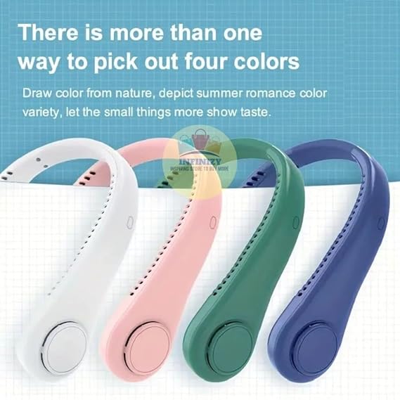 Bladeless Portable Neck Fan – 3 Speeds ❄️🌬️