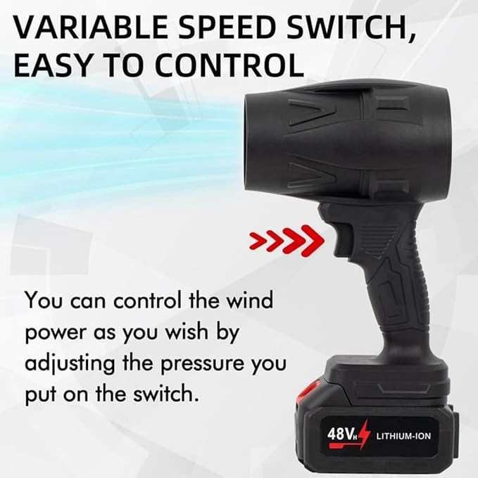 TurboJet Cordless Air Blower – High Power Portable Fan