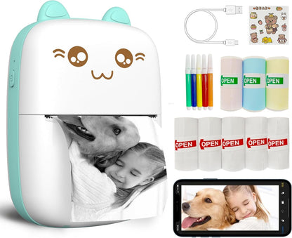 Bluetooth Pocket Mini Printer, For Android & iOS With 1 Free Paper Roll