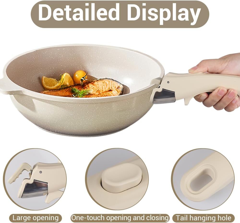 Detachable and Removable Handle for Cookware,Universal Pot Handle