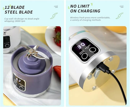 Portable USB Blender – 450ML, 12 Blades 🥤⚡