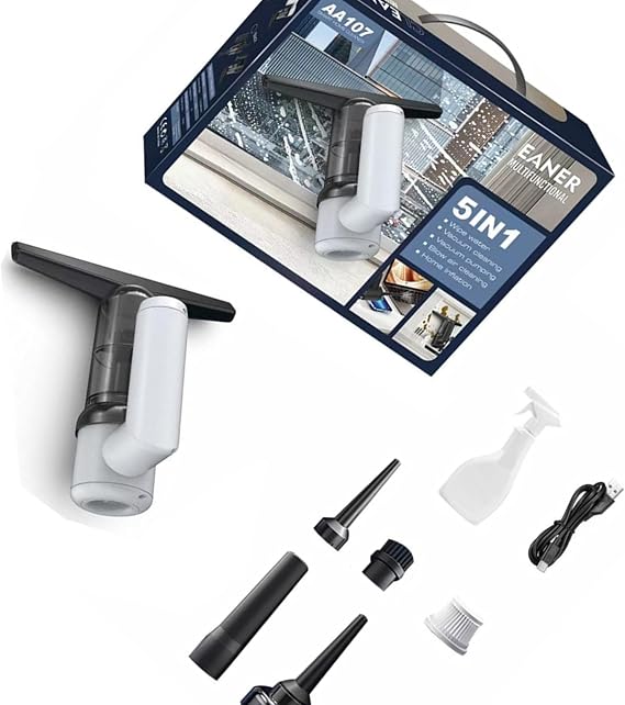 5 in 1 Cordless Window Vacuum Cleaner Set 2000mAh
