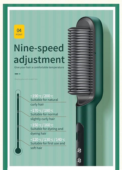 2-in-1 Hair Straightening Comb ✨💇‍♀️