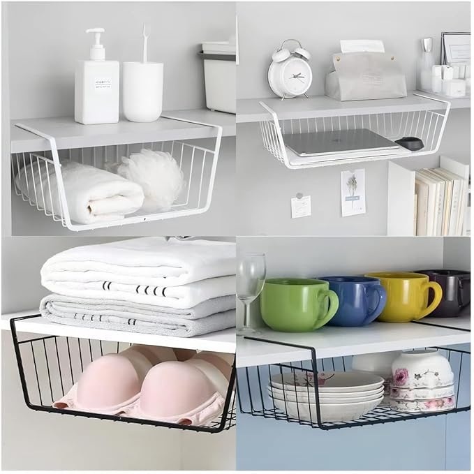 Under Shelf Storage Baskets – Hanging Organizer Set