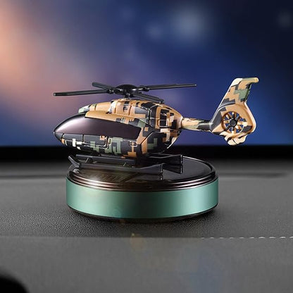 Solar Powered Helicopter Car Air Freshener Rotating Aromatherapy Diffuser for Car, Home & Office
