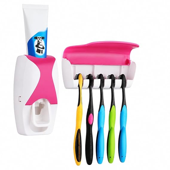2-in-1 Toothpaste Dispenser & Toothbrush Holder 🪥✨
