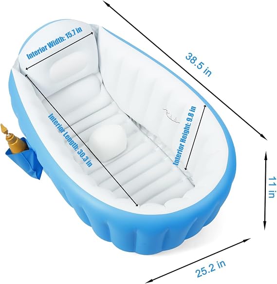 MonBébé Inflatable Baby Bathtub with Pump 🛁👶✨