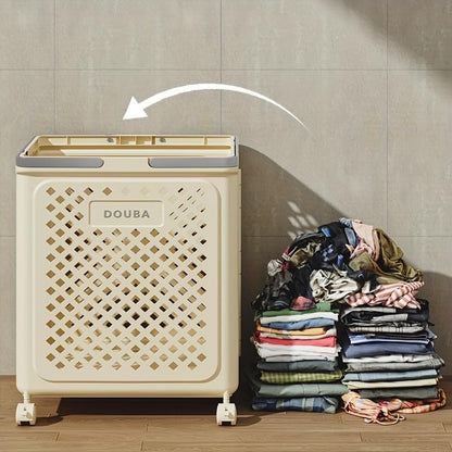 Foldable Rolling Laundry Basket