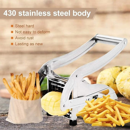 Potato Chipper & French Fry Cutter – Stainless Steel Slicer