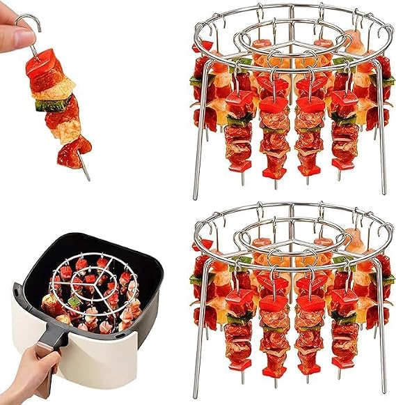 24-Skewer Air Fryer Kebab Rack 🍢🔥
