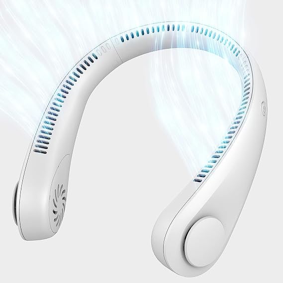 Bladeless Portable Neck Fan – 3 Speeds ❄️🌬️