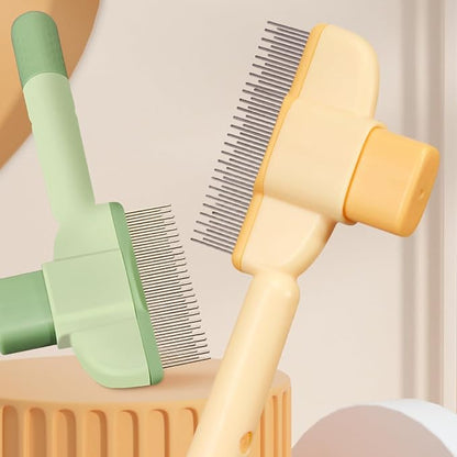 Self-Cleaning Pet Hair Comb 🐾✨