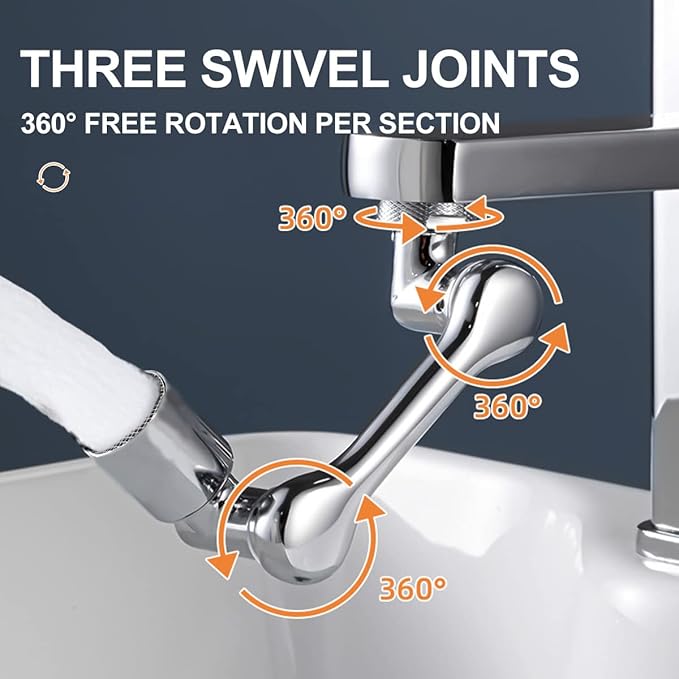 1080° Rotating Faucet Extender – Splash Filter Aerator