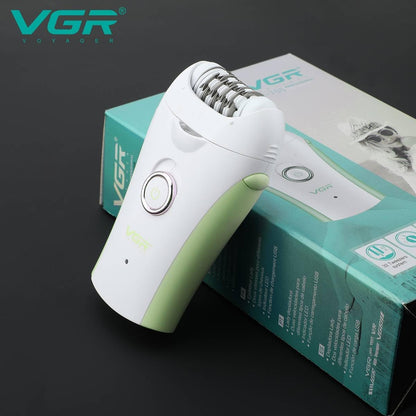 VGR Compact Professional Cordless Women Epilator for different body areas for gentle hair removal V705