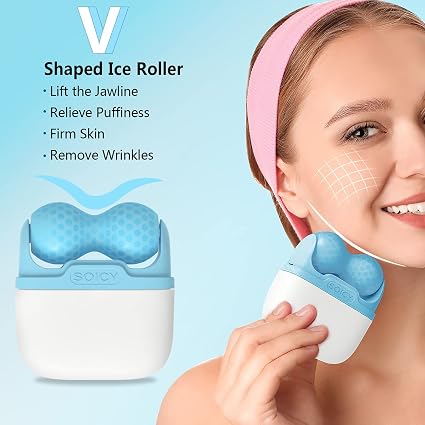 2-in-1 Ice Face Roller – Cooling Facial Massager ❄️🧊