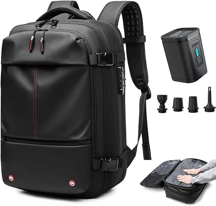 Vacuum Compression Travel Backpack with Pump – Space Saver Bag for Camping & Luggage
