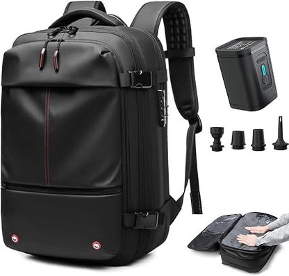 Vacuum Compression Travel Backpack with Pump – Space Saver Bag for Camping & Luggage