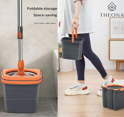 360° Spin Mop & Dual Bucket Set 🧹🪣