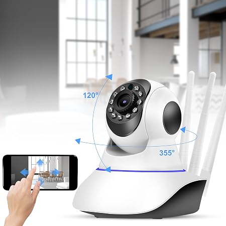 3MP 11 IR LED 3.6mm Lens HD PTZ Two Way Audio Wifi SD Card / Cloud Storage IP Indoor Remote Viewing Motion Detection Surveillance Camera R6-30G