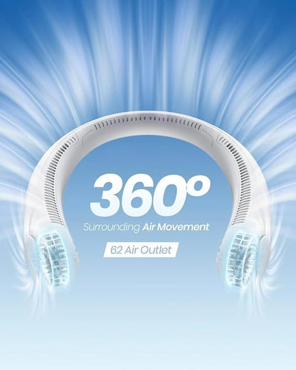 Bladeless Portable Neck Fan – 3 Speeds ❄️🌬️