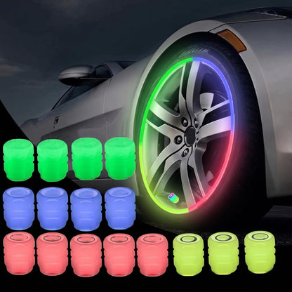 4 Pieces Car Luminous Wheel Tire Valve Led Decor