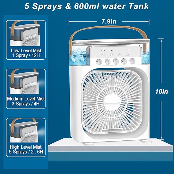 Portable Air Cooler Fan – 3-Speed Evaporative Cooler ❄️💨