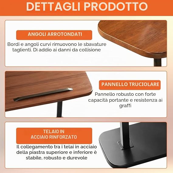 Adjustable Swivel Side Table – 45–80cm 🛋️✨