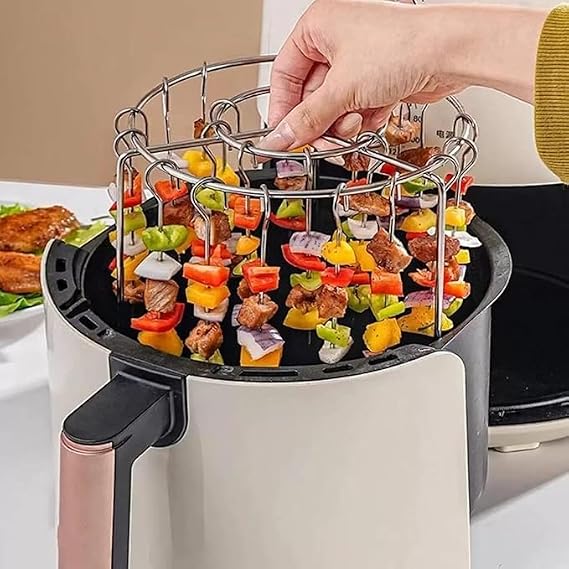 24-Skewer Air Fryer Kebab Rack 🍢🔥