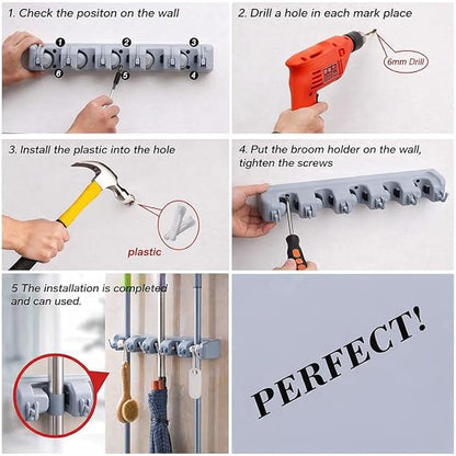 Wall-Mounted Mop & Broom Holder 🧹✨