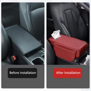 Car Console Armrest Cover with Memory Foam Cushion & Tissue Storage