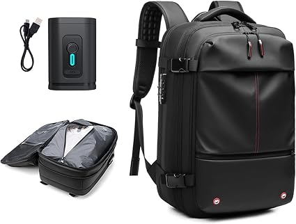 Vacuum Compression Travel Backpack with Pump – Space Saver Bag for Camping & Luggage