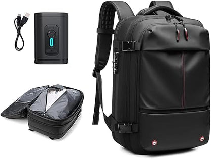 Vacuum Compression Travel Backpack with Pump – Space Saver Bag for Camping & Luggage